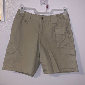 5.11 Tactical Series tan workwear cargo shorts